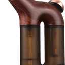 Single Jet Metal Torch Flame Butane Lighter, Torch Adjustable Gas Windproof Lighter, Great Indoor and Outdoor Men's Gift (Gas Not Included)(Brown)