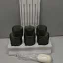 ZMOWIPDL Vintage Glassware Drinking Glasses Set of 6,15 oz Hobnail Glass Cups,Embossed Grey Water Tumbler,for Beer,Cocktail,Whiskey,Juice and Various Mixed Drinks- 1 Cleaning Brush