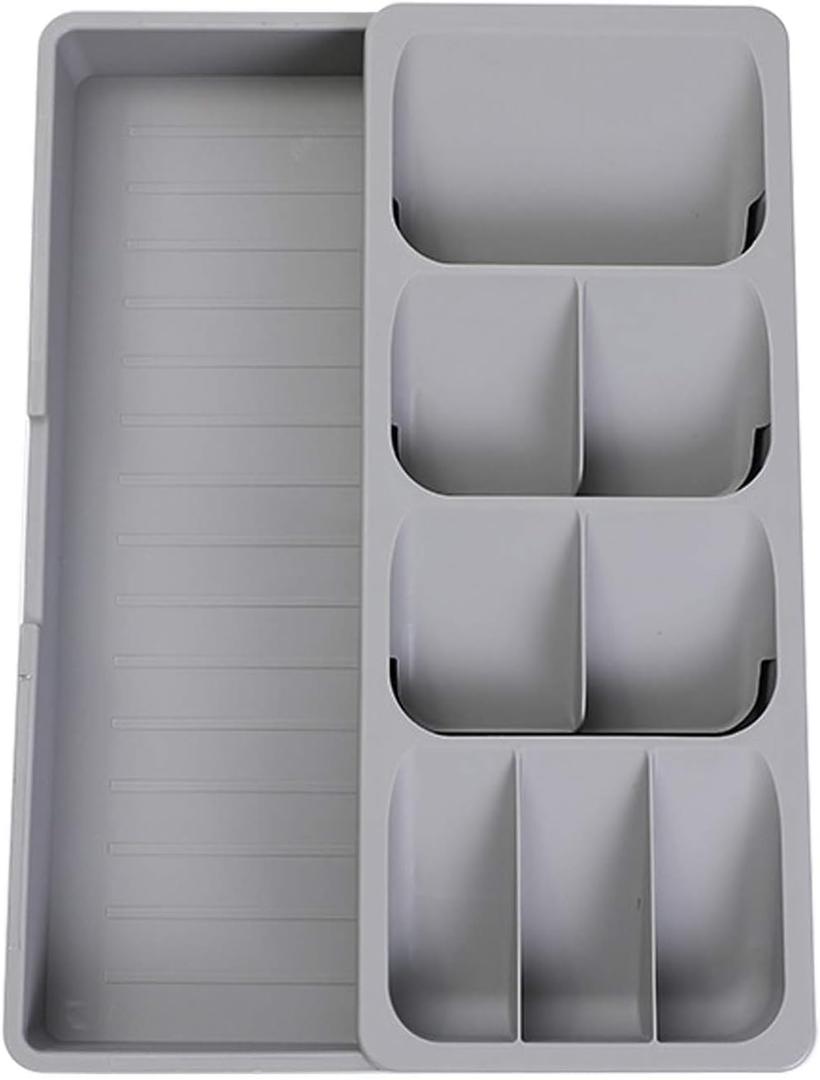 Faridabio Silverware Organizer Storage Tray,Cutlery Expandable Organizer for Kitchen Drawer Holding Flatware Spoons Forks