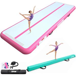 AWSUM 10ft x 6.6ft x 4inches Air Mat Tumbling Track Gymnastics Mats for Gym