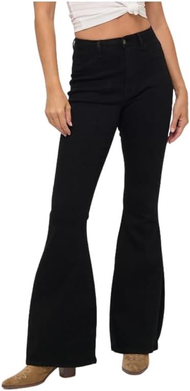 LOVER BRAND FASHION Women's Flare Jeans High Waisted, Retro Bell Bottom Denim Pants with Cowboy Style Tummy Control Size 10