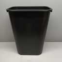 Rubbermaid Commercial Wastebasket Trash Container, 41QT/10.25 GAL, Plastic, Black, Stackable Trash Can for Bedroom/Bathroom/Office, Fits Under Desk/Sink/Cabinet