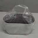 SUBEKYU Mini Trash Can with Lid,Small Desk Trash Can,Countertop Mini Garbage Cans,Tiny Waste Basket,White,with 3 roll Bags