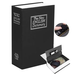 Book Safe With Combination Lock, ALLOMN Dictionary Hidden Safe with 3 Digit Combination Locks, Portable Safe, Book Safe Lock Box for Cash, Jewelry,Fireproof and Waterproof (Password Black, Smell)