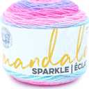 Lion Brand Yarn Mandala Sparkle yarn, Draco, 1 Count (Pack of 1)