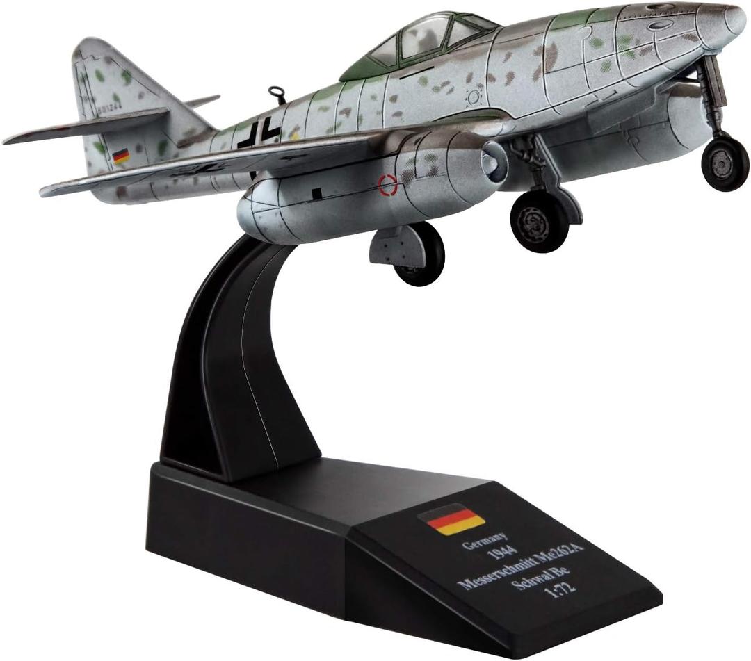 HANGHANG 1/72 Messerschmitt Me 262A Fighter Attack Plane Diecast Military Models Metal Airplane Models for Collection or Gift
