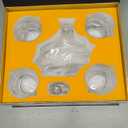 KANARS Crystal Whiskey Decanter Set, 27 Oz Emperor Decanter with Old Fashioned Glasses for Liquor Bourbon Scotch Tequila Snifter, Unique Christmas Gifts for Men Dad Grandpa Brother Adult (5 Piece Set)