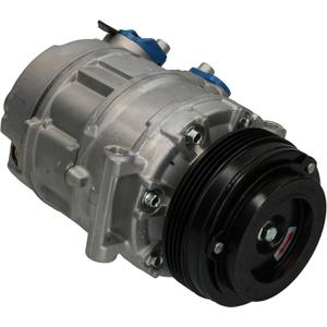 Genuine Bosch AC Compressor 1986AD1077 - 12V, 4 Grooves, 110mm Pulley, Inlet 28.4mm, Outlet 15.3mm, 160ml PAG 46 Oil, R134a Refrigerant, Includes Mounting Manual, Pre-Filled with Oil, No Seal Ring
