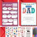 TOYPOPOR Mother's Day Card, Happy Mother's Day Mom Gift, Father's Day Greeting Cards with Blank Cards, Envelopes, Stickers and Pens, Personalized Gift for Mom Dad Wife Husband from Daughter Son