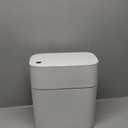 JOYBOS Trash Can with Lid Automatic Garbage Can, 3.8 Gallon Slim Small White Plastic Smart Trash Bin, Narrow Motion Sensor for Bedroom, Bathroom, Toilet Office