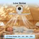 Camping Fan with Telescopic Stand, 7200mAh Tent Fans with LED Light, Remote Control, Detachable Blades and Hook 4 Speeds 3 Brightness Timer Portable Ceiling Fan for Tents Car Picnics Travel