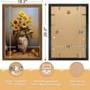 16x24 Picture Frame, HD Real Glass 16x24 Vintage Photo Frame, 16 by 24 Poster Frame with Vintage Gold Border Horizontal & Vertical Display for Tabletop or Wall Decor (1 Pack)