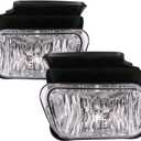 KYYET Driving Fog Lights Lamps Compatible with Chevy Silverado 2003 2004 2005 2006 2007 Avalanche 2002-2006 Clear Lens
