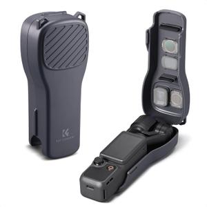K&F CONCEPT PT61 Protective Case Compatible with DJI Osmo Pocket 4 & Pocket 3, Hard Shell Carry Case with Built-in Filter Storage, PC Protective Cover with Soft Lining, Portable Travel Storage Case