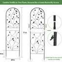 Garden Trellis for Climbing Plants, 71" H x 20" W, 2 Pack Heavy-Duty Metal Garden Trellis, Black Coated Rustproof Trellis for Plants Outdoor, Roses, Ivy, Flowers, and Vines