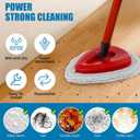3PCS Mop Heads Replacement Compatible with OCedar EasyWring 1 Tank Rinseclean 2 Tank,Microfiber Mop Refills Mop Base Kit Compatible with O Cedar Rinseclean 2 Tank System Upgrade Kit