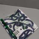 Alysheer Embroidered Decorative Throw Pillow Cover 18x18 inch, Cozy Warm Boho Mandala Chic Knit Pattern Durable 100% Cotton Canvas Cushion Case for Sofa Couch Living Room Bedroom Gifts (Navy Blue)