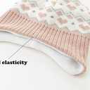 Monimo Girls Winter Hat Knitted Earflaps Girls Beanie Thicken Fleece Lining Kids Winter Hat