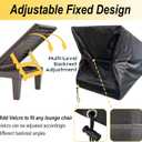 Patio Lounge Chair Cover Waterproof Outdoor Chaise Lounge Covers UV Resistant Special fixed design 78Lx32Wx35H Black 2Pack Patio Furniture Covers