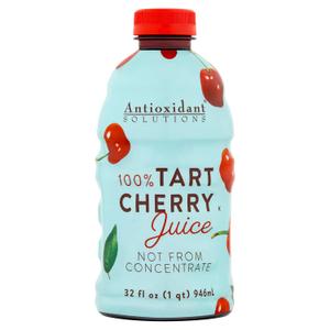 Antioxidant Solutions 100% Tart Cherry Juice - No Added Sugar - High in Antioxidants - 32 fl oz Bottles (6-Pack), Best By 05/27/2027