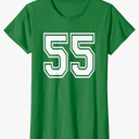 Number 55 T-Shirt Birthday Varsity Sports Team Jersey T-Shirt Ladies, Size Large