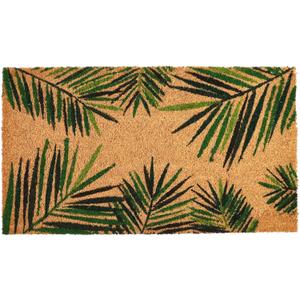 Juvale Door Mat - 30 x 17 in, Brown, Tropical Style - Outdoor Coir Doormat for Front Door - Dirt-Scraping Welcome Mat