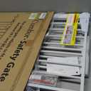 Cumbor 29.7-40.6" Baby Gate for Stairs, Mom's Choice Awards Winner-Dog Gate for Doorways, Pressure Mounted Auto-Close Pet Gates for Dogs Indoor, Safety Child Gate with Easy Walk Thru Door, White