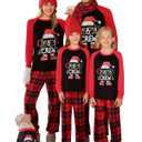Haloumoning Family Christmas Pajamas Matching Sets Xmas PJs Sets Holiday Jammies Sleepwear Green