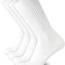 Calvin Klein Men's Crew Socks - 4 Pack Performance Cushion Comfort Mid-Calf Crew Socks - Athletic Socks for Men (Sizes: 7-12) (Premium White)