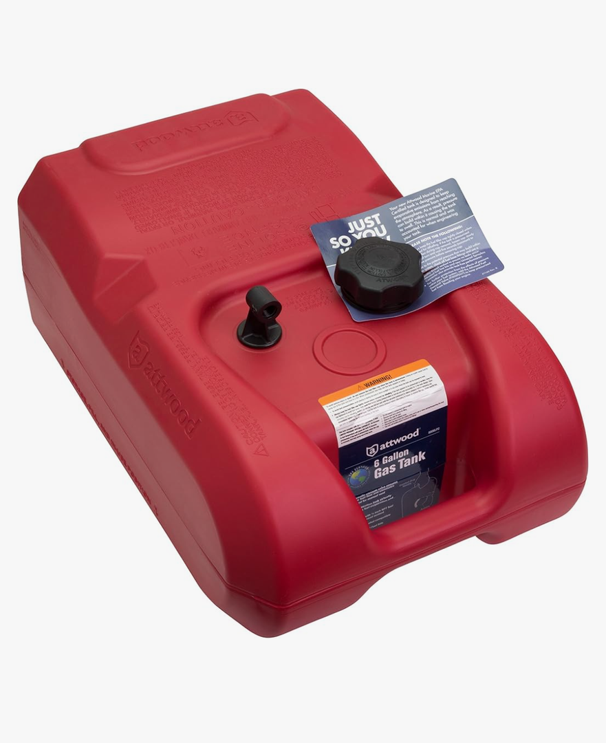 Attwood EPA and CARB Certified 6-Gallon Portable Marine Boat Fuel Tank