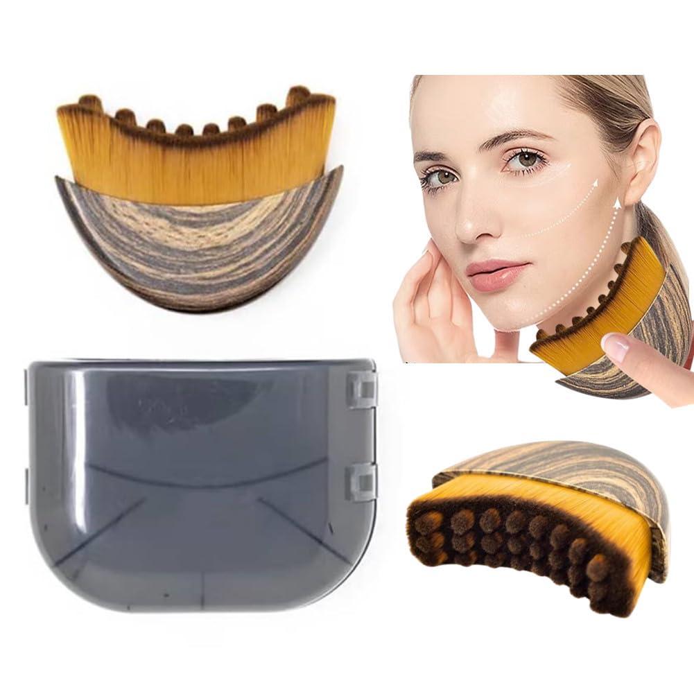 Lymphatic Contour Face Brush for Sculpting – Anti-Puffiness, Detox & Lift, Improves Skin Glow & Absorption (1 Pcs Contour Face Brush)