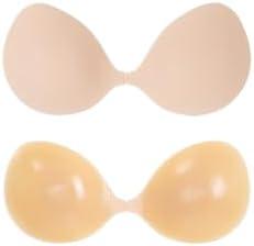 VERISH Bras for Women CHAK CHAK Bra Full Cover Comfortable Seamless Strapless Bras (US, Alpha, One Size, Regular, Regular, S-M, Skin)