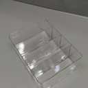 STORi 4-Compartment Clear Plastic Organizer, Rectangular Divided Makeup and Vanity Storage Bin, Use Upright for Eyeshadow Palettes, Made in USA