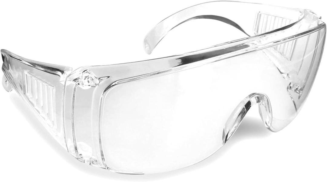 Visitor Clear Safety Glasses for Men/Women | ANSI Certified Eye Protection Glasses and Protective Eyewear | Anti-Scratch Coating and Wrap Around One-Piece Design Work Glasses - 1 Pair