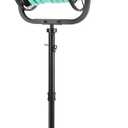 Garden Hose Reel - Heavy Duty Outdoor Turntable Water Hose Holder with Sturdy Cross Base, 100 ft of 5/8" Hose Capacity, Height Adjustable 360 Degree Rotate Freestanding Hose Stand for Yard