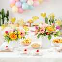 ElevateTech 50th Anniversary Centerpiece Sticks 48 Pcs Double Sided Gold Glitter 50th Wedding Anniversary Centerpieces for Tables Flower Table Toppers for Cheers to 50 Years Wedding Party Decorations