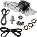 Timing Belt Kit with Water Pump | Compatible with 2003-2018 Honda Accord Odyssey Pilot, Acura MDX RDX RL TL TSX & Saturn Vue 3.0L 3.5L 3.7L Vehicles | Replaces# 19200-RDV-J01, TKH002, TCKWP329