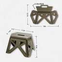 X-Haoware 9.2" Collapsible Step Stool in Green - Non-Slip, Lightweight & Portable Footstool for Home, Office & Camping | Easy Storage, Compact Design, 1 Piece