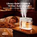 2 x DIGIX Rechargeable Portable Humidifier-Smart Display,Night Light,Easy Clean,1.4L Small Humidifiers for Bedroom Baby, Personal Mini Humidifier for Travel Home Plants,3 Mist Modes, Auto Shut-Off (White)