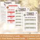 Thanksgiving Party Games, Family Feud Game, Thanksgiving Friendly Feud, Family Reunion Games and Activities for Festival, Party Supplies for Adults, 30 Game Cards, 3 Fast Money Round Cards, SX02