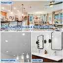 uxcell 6Pack Goof Rings for 3" Recessed Lights, 3" ID 4.7" OD Steel Flat Goof Trim Ring Can Light Cover Plate Flush Mount Can Converter for Ceiling Wall Hole Decorative, Matte White