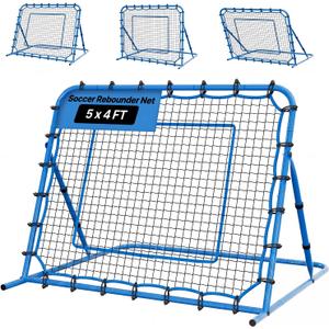 VEVOR Soccer Baseball Rebounder Net, Quick-Switch Angle Soccer Softball Rebounder for Control, Passing Practice, Premium Lacrosse Rebounder Net, Easy Setup Soccer Training Equipment for Teens&Adults, 5x4FT