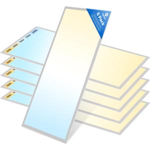 6PACK 2x4 LED Flat Panel Light, 7700 Lumens, 0-10V Dimmable, 30W/40W/50W/60W/70W Power Selectable, 3000K-6500K CCT Adjustable, 120-277V Drop Ceiling Light for Office, School, Commercial Use