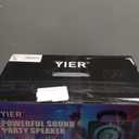 YIER Bluetooth Party Speaker, 200W Peak Portable Loud Stereo with Subwoofer, Wireless TWS Pairing Deep Bass Led Light Show with Fast Charging for Outdoor Home Party Camping
