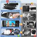 KaiCross Backseat Car Organizer with Upgraded Foldable Tray, Car Seat Organizer for Kids, Travel Accessories with 9 Storage Pockets,Car Seat Organizer Backseat with Touch Screen-1 Pack