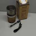 COOL KNIGHT Herb Grinder, Spice Grinder, Electric Grinder with Timer, 304 Stainless Steel Blades and Removable Stainless Steel Bowl, Large Capacity for Quick Grinding of Spices,Herbs,Coffee Beans,etc (Wood Grain 3)