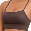 Womens Y-Back Sports Bra, Weightless Padded Yoga Bra, Spaghetti Strap Low Impact Gym Top for Workout & Daily Wear (XL)