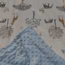 Soarwg Kids Baby Blanket Unisex Newborn, Super Soft Comfy Blankets, for Toddler Baby Nursery Bed Blanket Stroller Crib Shower Gifts, 30 x 40 Inch (Safari Dreams / Light Blue)