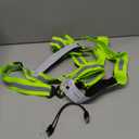 Zacro LED Reflective Vest Running Gear, 5 Lights Colors High Visibility Reflective Running Gear Rechargeable Light Up Running Vest for Walking Running Cycling, Adjustable for Men Women Kids (Bright Green)