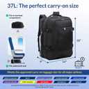 Aerolite AA & Delta Airlines Travel Backpack for Adults - Maximium Size Personal Item Backpack 18x14x9 with YKK Zippers | Lightweight & Eco Friendly Shoulder Backpack with USB Charging Port